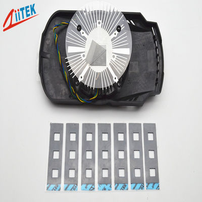 LED Lit Lamps Silicone Thermal Conductive Pad 5.0W/MK, Grey Heat Sinking Rubber Sheet -50 To 200℃