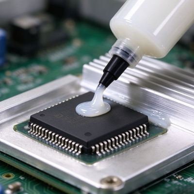 White Thermal Conductive Gel Silicone Based Soft High Thermal Conductivity Gap Filler Designed Telecom Industry Gap Filling